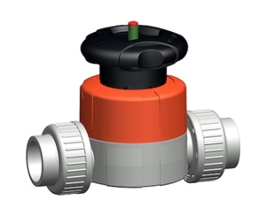 +GF+514型隔膜閥,PVC-C 帶膠粘承插端 美標(biāo) 手動(dòng)隔膜閥